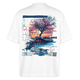 Oblivar, Baum, 1st | Blaster, Oversize Bio T-Shirt, Unisex - Weiß