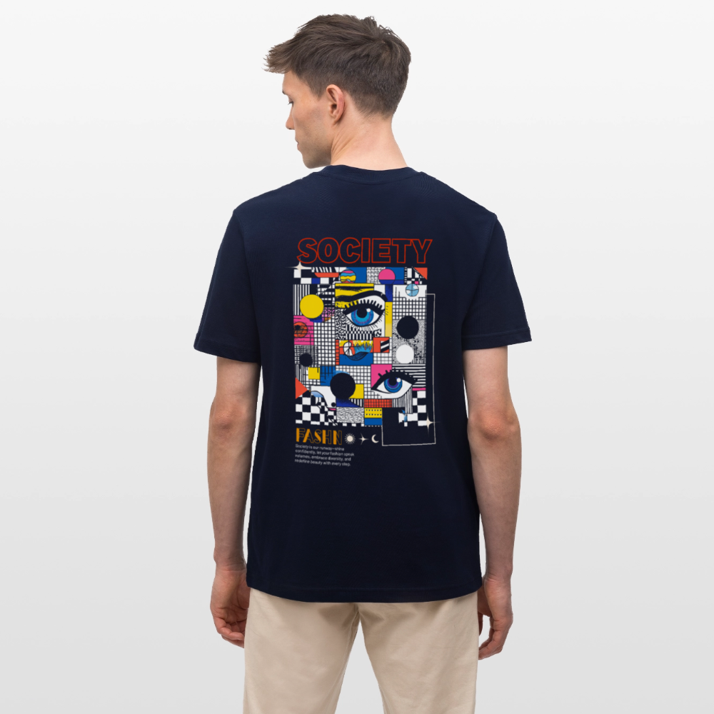 Shennong, Augen, 1st | Essential, Relaxed Fit Unisex Bio T-Shirt - Navy
