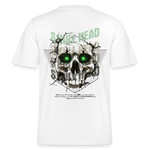 Gliesaron, Totenkopf, 1st | Essential, Relaxed Fit Unisex Bio T-Shirt - Weiß
