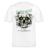 Gliesaron, Totenkopf, 1st | Essential, Relaxed Fit Unisex Bio T-Shirt - Weiß