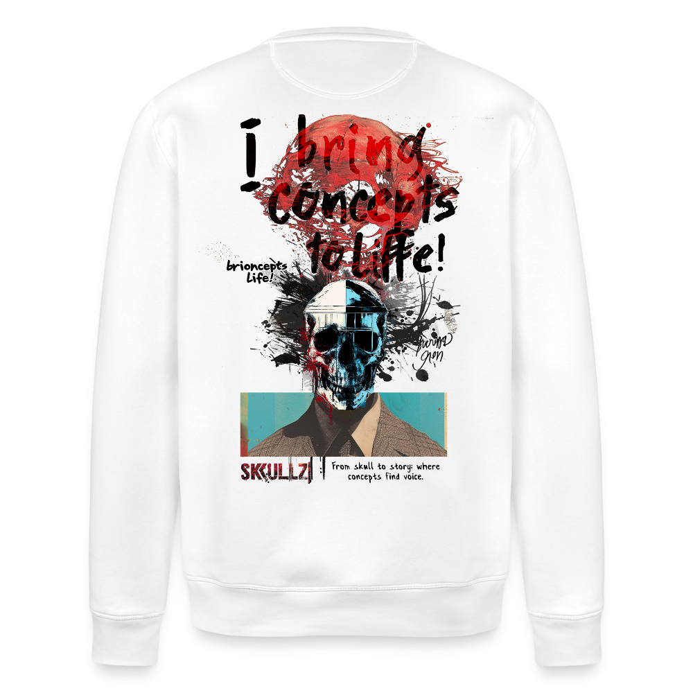 Titanis, Totenkopf, 1st | Roller, Unisex Bio-Sweatshirt - Weiß
