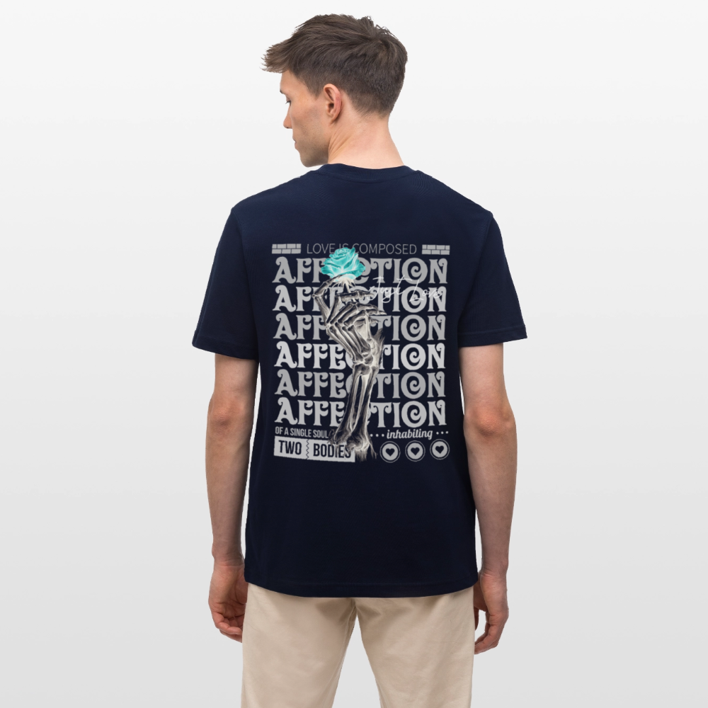 Hestian, Rose, 1st | Essential, Relaxed Fit Unisex Bio T-Shirt - Navy