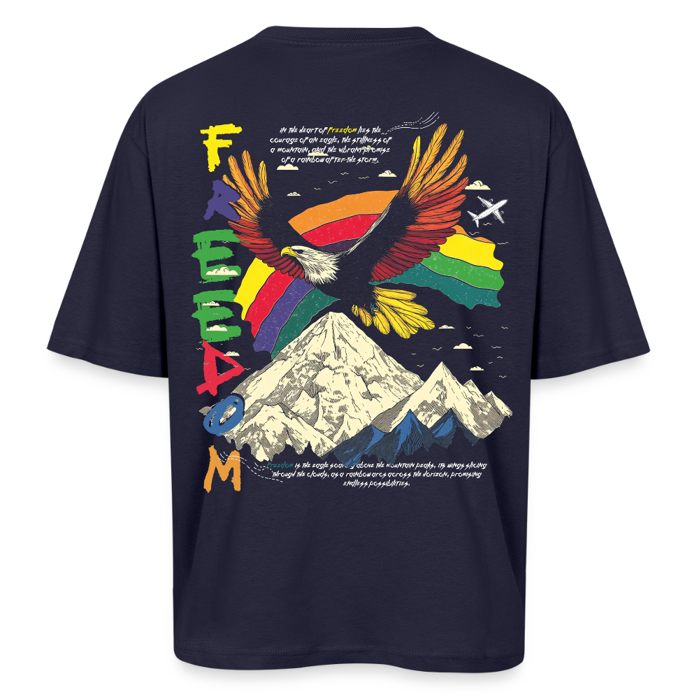Susanoo, Adler, 1st | Breezy, Oversized Unisex T-Shirt - Navy