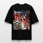 Heraa, Schach, 1st | Blaster, Oversize Bio T-Shirt, Unisex - Schwarz