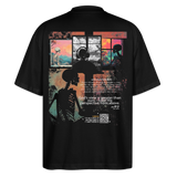 Erosan, Fenster, 1st | Blaster, Oversize Bio T-Shirt, Unisex - Schwarz