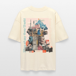 Zephiron2, Schloss, 1st | Blaster, Oversize Bio T-Shirt, Unisex - Weißgrau