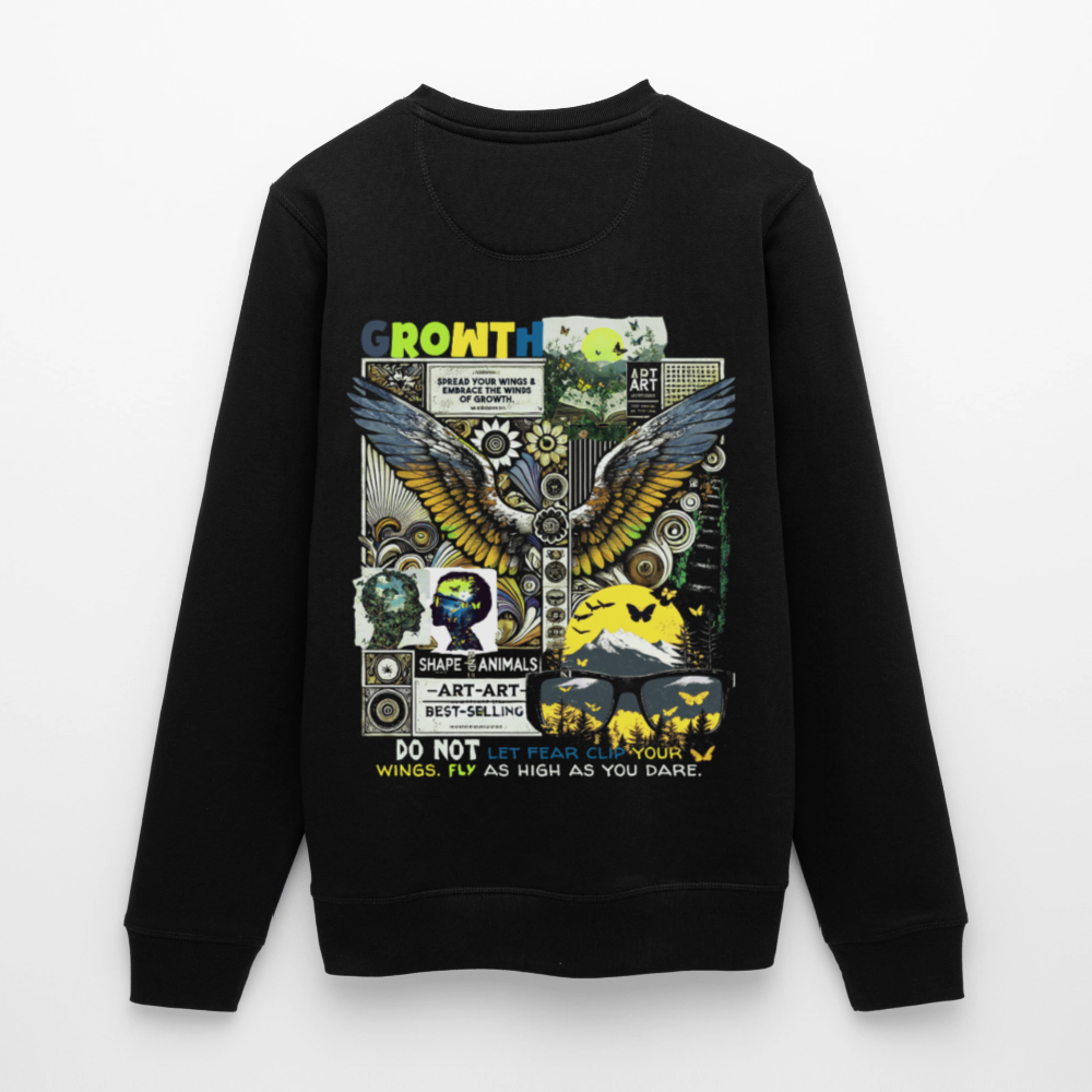 Lugh , Engel, 1st | Roller, Unisex Bio-Sweatshirt - Schwarz