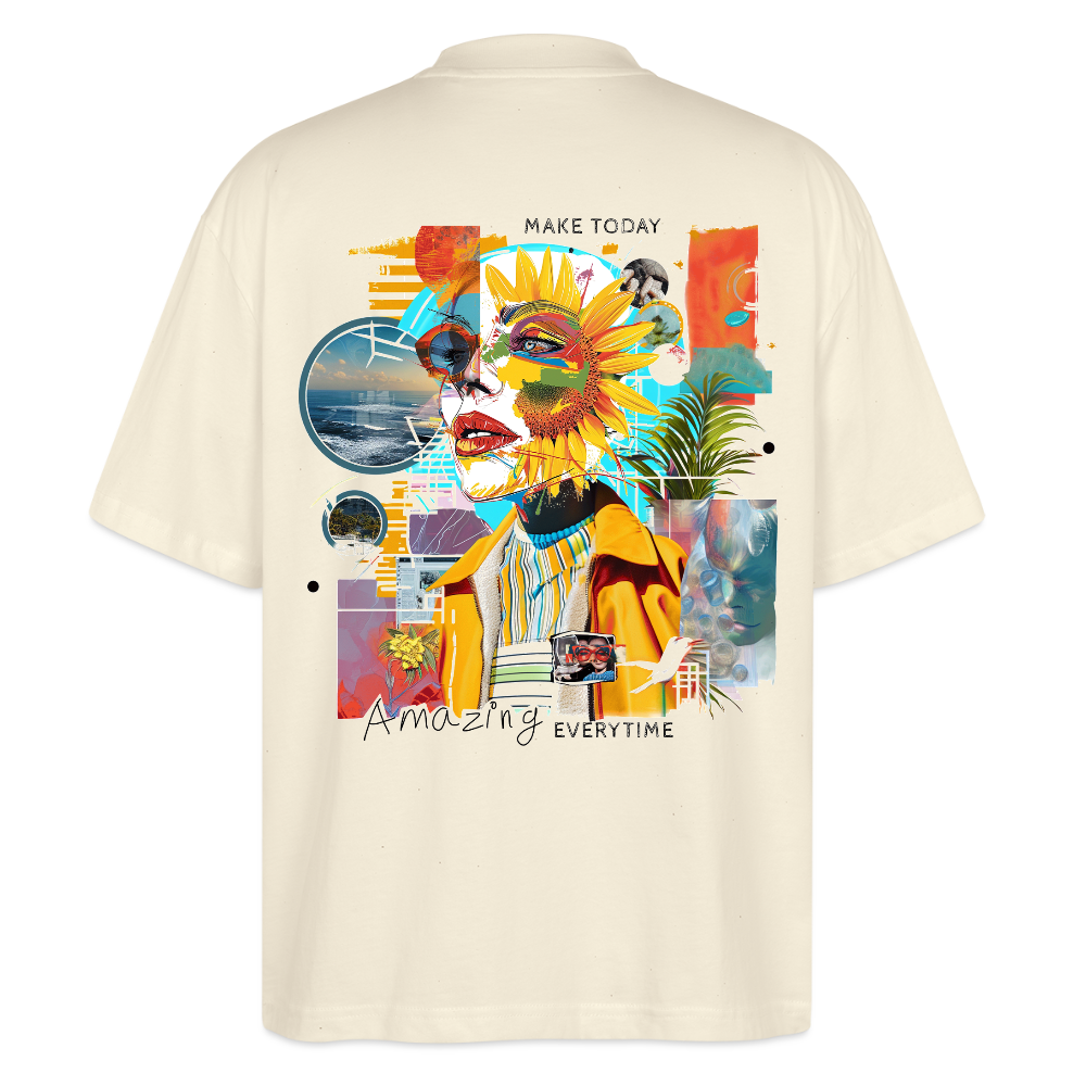 Rivandor, Fantasie, 1st | Blaster, Oversize Bio T-Shirt, Unisex - Weißgrau