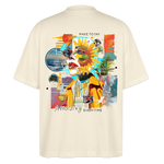 Rivandor, Fantasie, 1st | Blaster, Oversize Bio T-Shirt, Unisex - Weißgrau