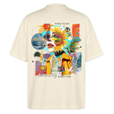 Rivandor, Fantasie, 1st | Blaster, Oversize Bio T-Shirt, Unisex - Weißgrau