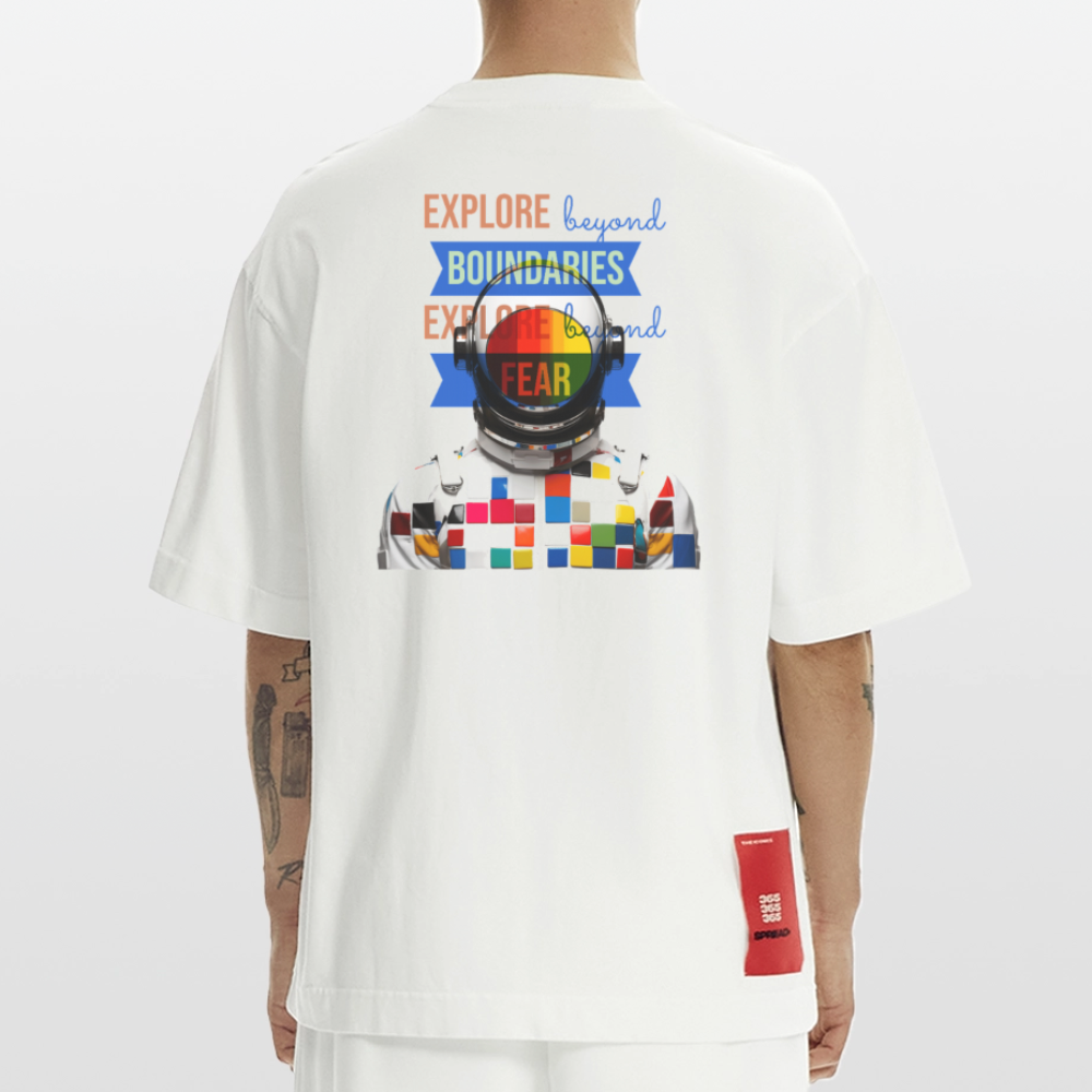 Jovareth, Astronaut, 1st | Heve, Heavyweight Oversized Bio T-Shirt, Unisex - OFF WHITE