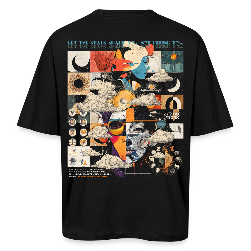 Hekatean, Sternzeichen, 1st | Breezy, Oversized Unisex T-Shirt - Schwarz