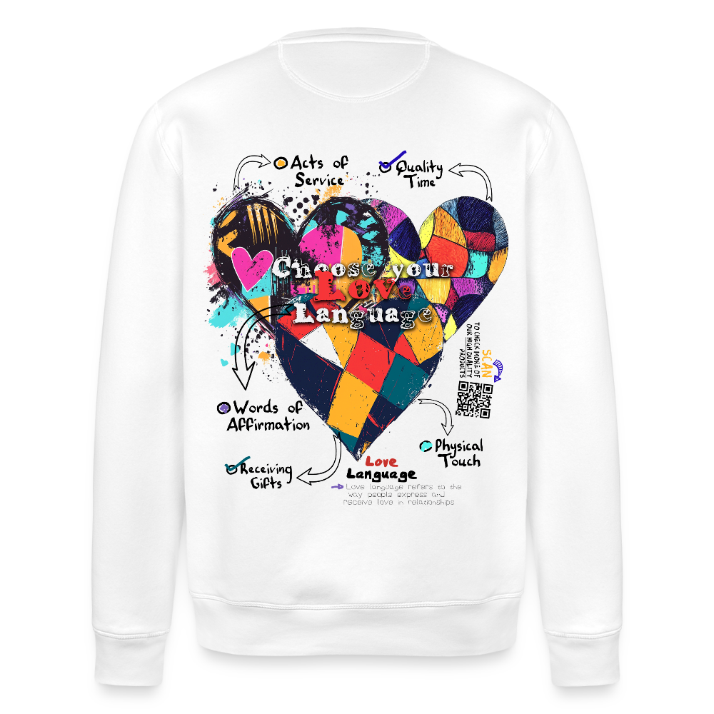 Baldurion, Herzen, 1st | Roller, Unisex Bio-Sweatshirt - Weiß
