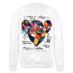 Baldurion, Herzen, 1st | Roller, Unisex Bio-Sweatshirt - Weiß