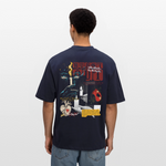 Athenia, Kerze, 1st | Breezy, Oversized Unisex T-Shirt - Navy