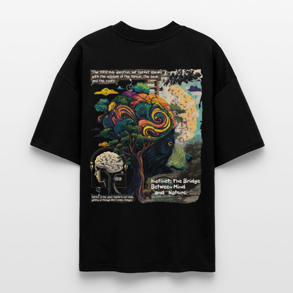 Aphroan, Bär, 1st | Blaster, Oversize Bio T-Shirt, Unisex - Schwarz