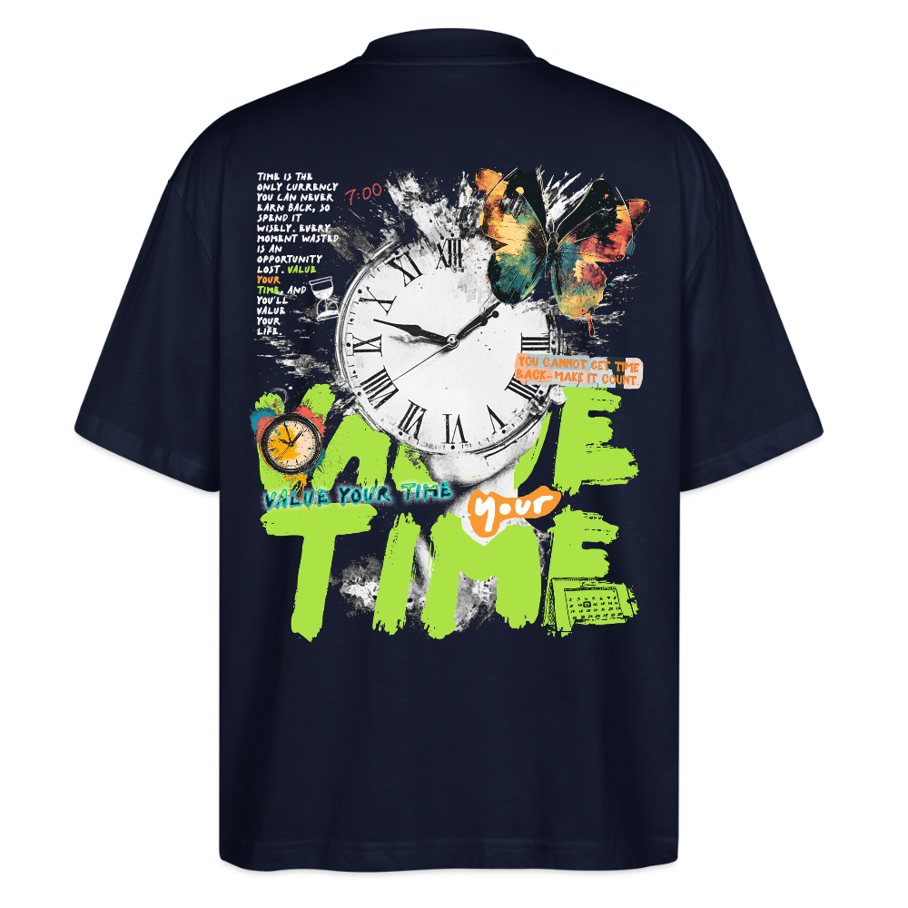 Ifrit, Uhr, 1st | Blaster, Oversize Bio T-Shirt, Unisex - Navy