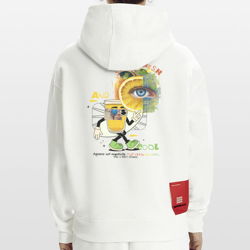 Neptaros, Zitrone, 1st | Heavyweight Oversized Bio Hoodie, Unisex - OFF WHITE