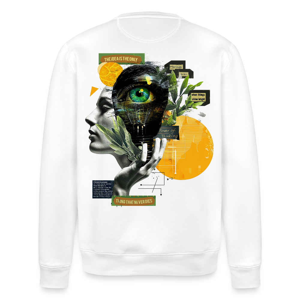 Stellara, Glühbirne, 1st | Roller, Unisex Bio-Sweatshirt - Weiß