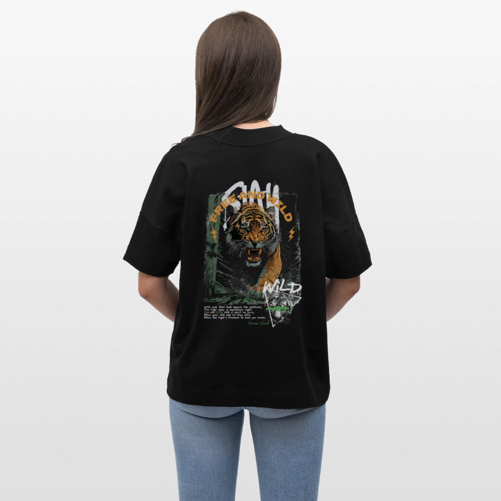 Demeter, Tiger, 1st | Blaster, Oversize Bio T-Shirt, Unisex - Schwarz