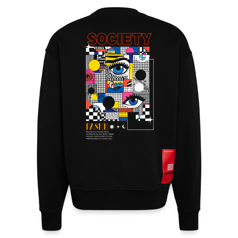 Shennong, Augen, 1st | Heavyweight Oversized Bio Sweater, Unisex - SOLID BLACK