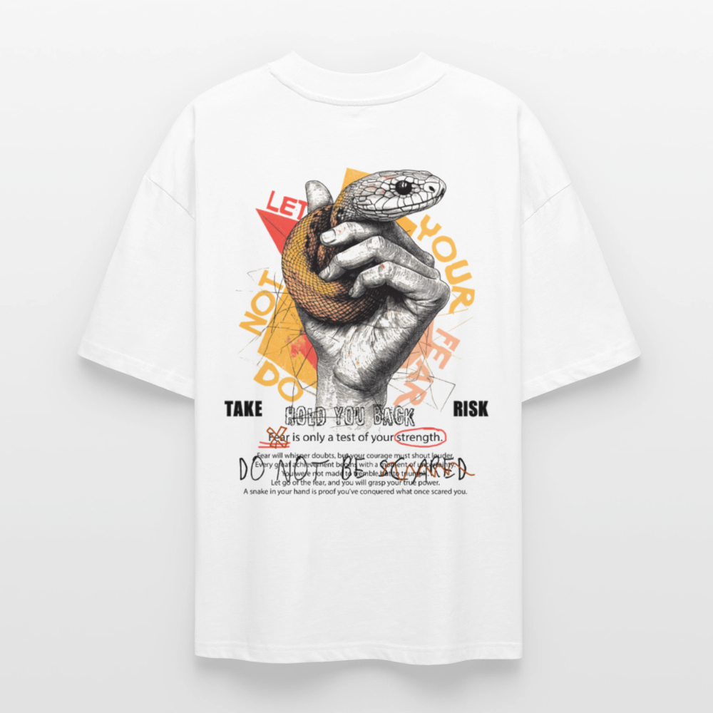 Eldamar, Schlange, 1st | Blaster, Oversize Bio T-Shirt, Unisex - Weiß