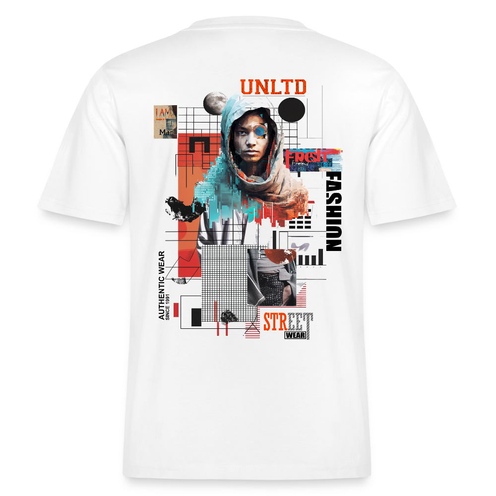 Celestrion, Cyborg, 1st | Essential, Relaxed Fit Unisex Bio T-Shirt - Weiß