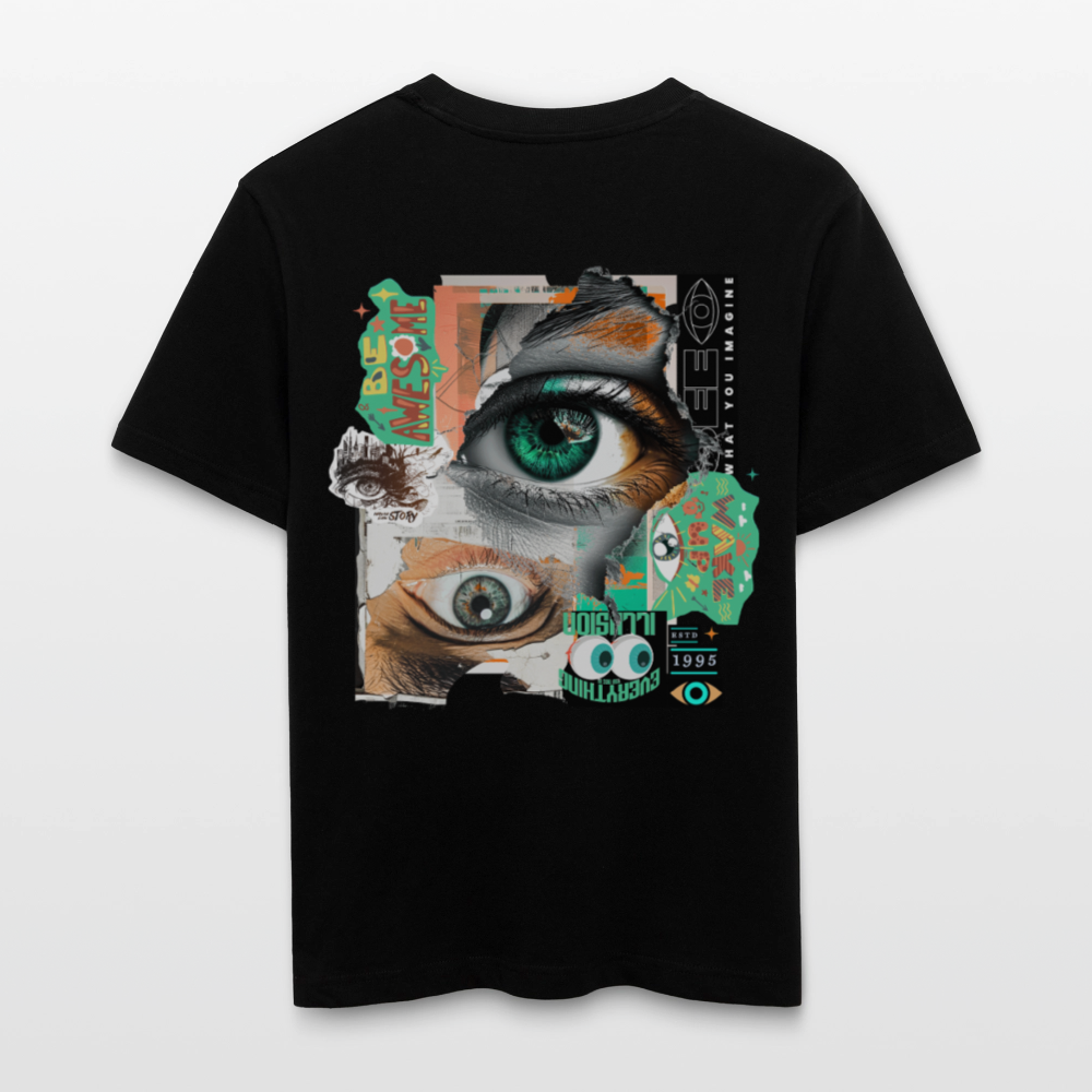Siegfried, Augen, 1st | Essential, Relaxed Fit Unisex Bio T-Shirt - Schwarz