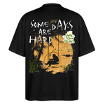 Amphionan, Palmen, 1st | Blaster, Oversize Bio T-Shirt, Unisex - Schwarz