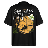 Amphionan, Palmen, 1st | Blaster, Oversize Bio T-Shirt, Unisex - Schwarz