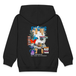 Nerthus, Gesicht, 1st | Kinder Zip Hoodie - Schwarz
