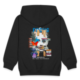 Nerthus, Gesicht, 1st | Kinder Zip Hoodie - Schwarz