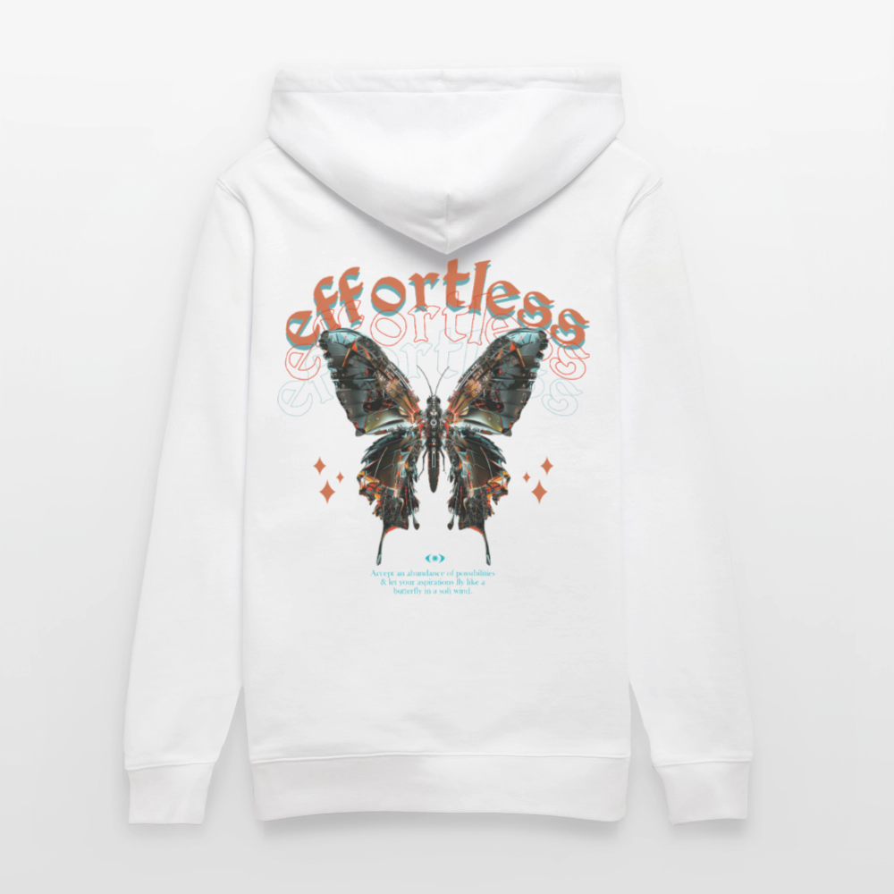 Galaxion, Schmetterling, 1st | Cruiser, Unisex Bio-Hoodie - Weiß