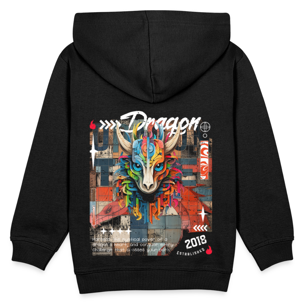 Nezha, Drache, 1st | Kinder Hoodie - Schwarz