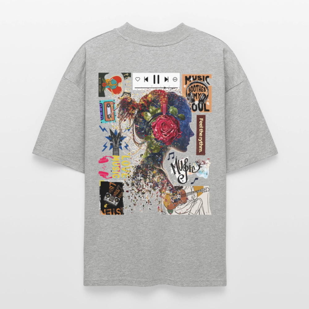 Altairon, Mädchen, 1st | Blaster, Oversize Bio T-Shirt, Unisex - Grau meliert