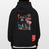 Perîzar, Affen, 1st | Heavyweight Oversized Bio Hoodie, Unisex - SOLID BLACK