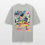 Tenebris, Schmetterling, 1st | Blaster, Oversize Bio T-Shirt, Unisex - Grau meliert
