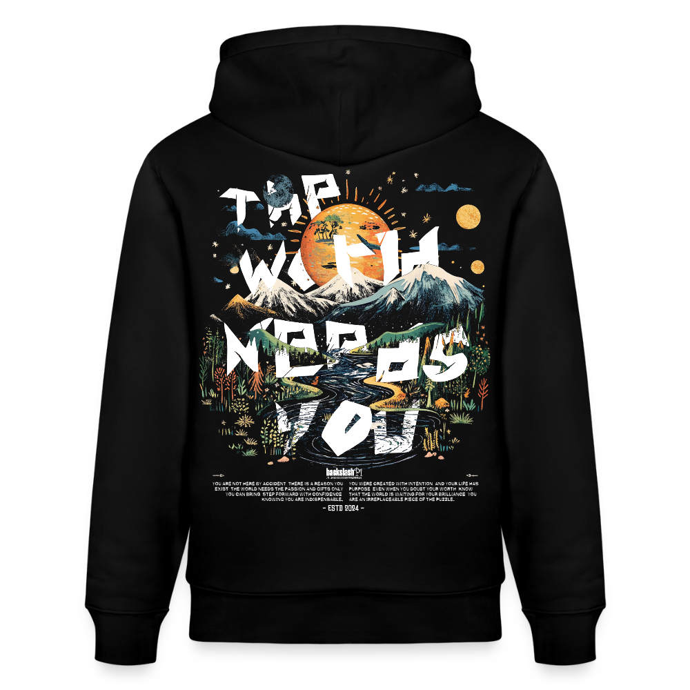 Ereshkigal, Berge, 1st | Cruiser, Unisex Bio-Hoodie - Schwarz
