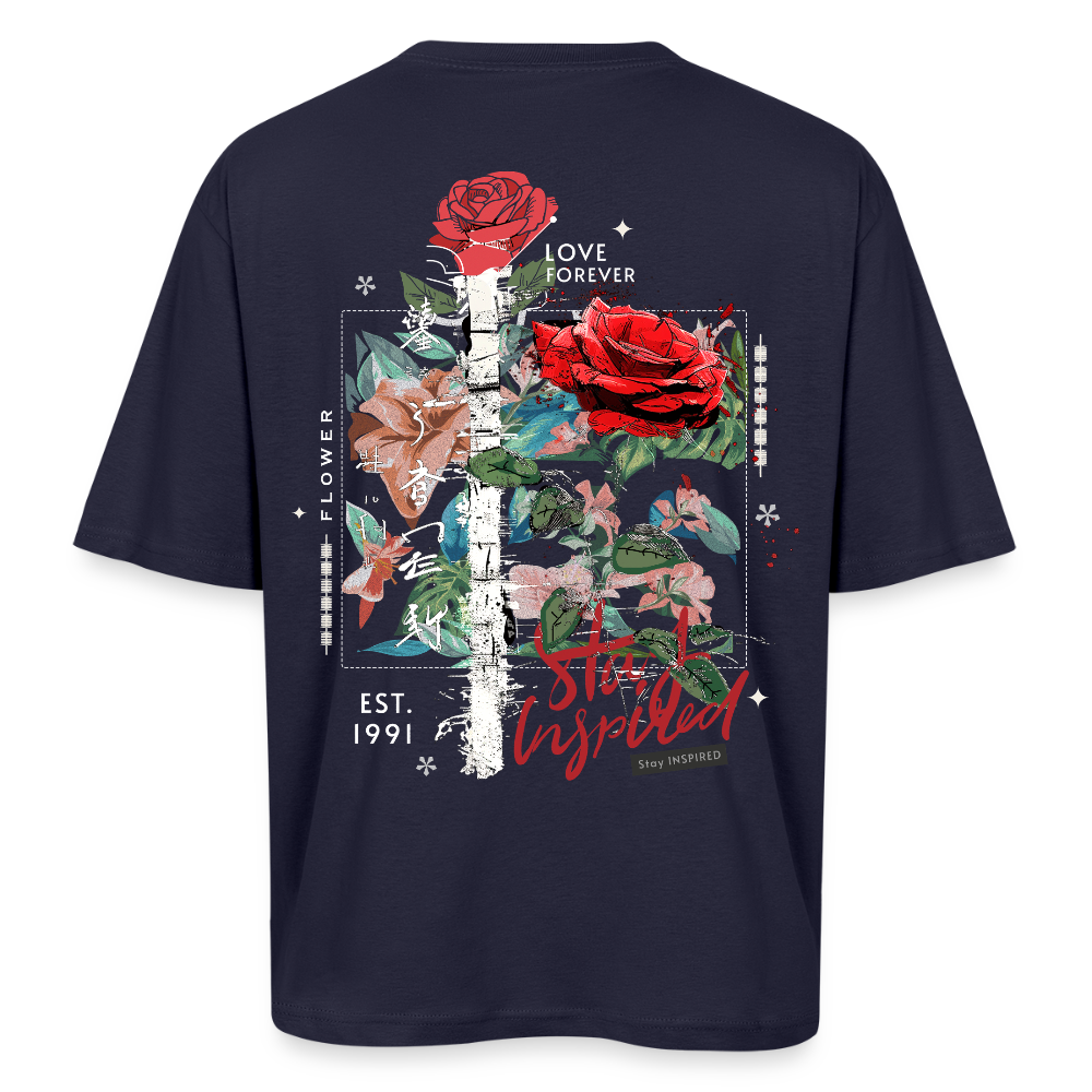 Loreley, Rose, 1st | Breezy, Oversized Unisex T-Shirt - Navy