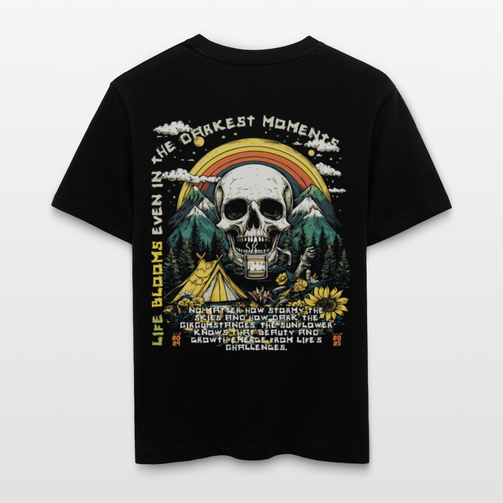 Panian, Berge, 1st | Essential, Relaxed Fit Unisex Bio T-Shirt - Schwarz