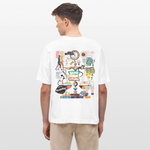 Nytheris, Waage, 1st | Blaster, Oversize Bio T-Shirt, Unisex - Weiß