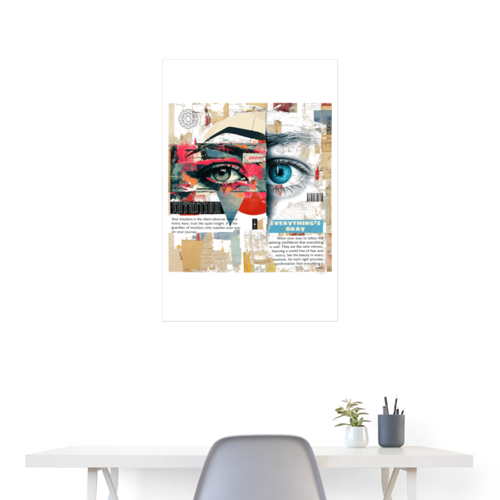 Marsyros, Augen, 1st | Poster 60x90 cm - Weiß