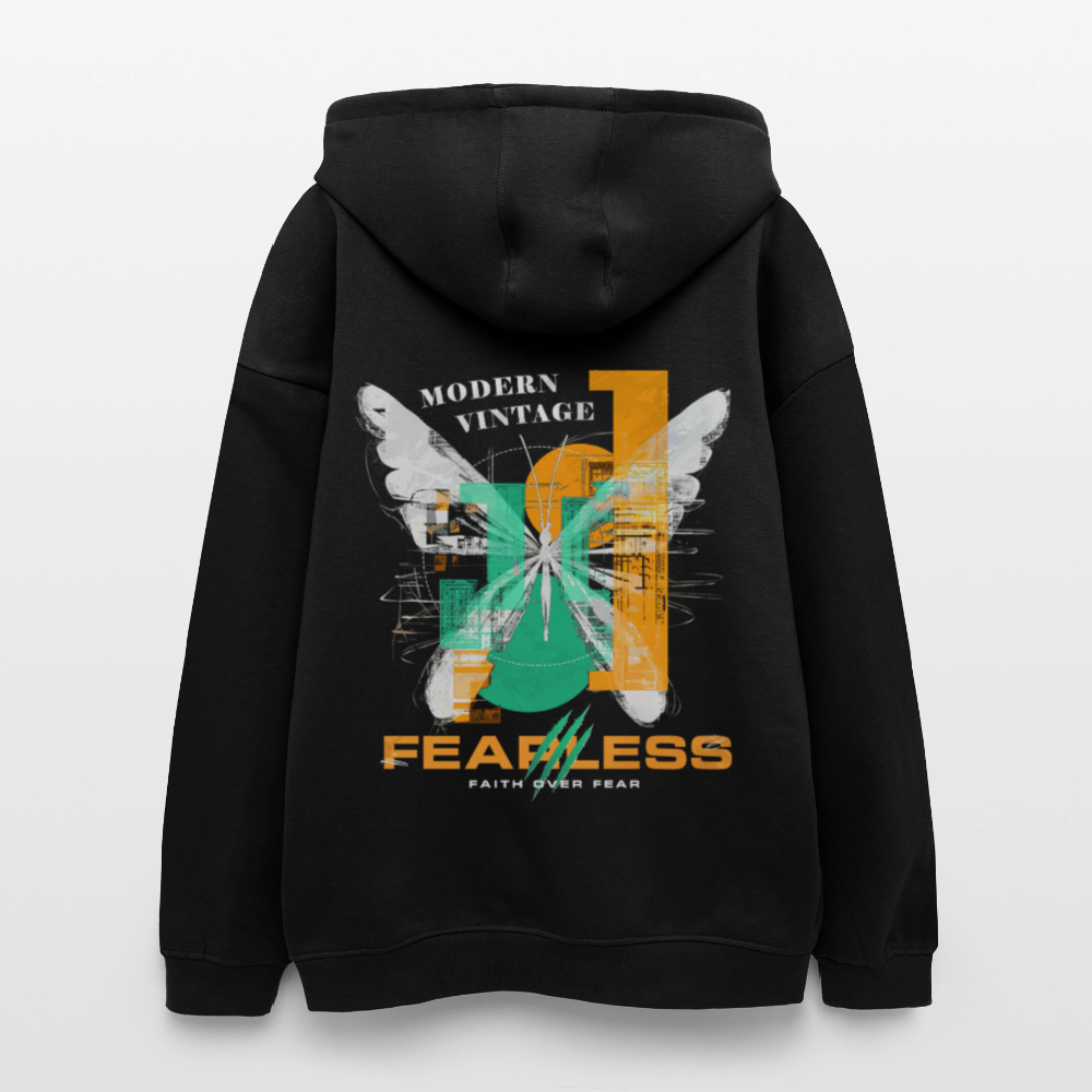 Azazîl, Schmetterling, 1st | Freshhood, Oversized Unisex Hoodie - Schwarz