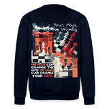 Heraa, Schach, 1st | Roller, Unisex Bio-Sweatshirt - Navy