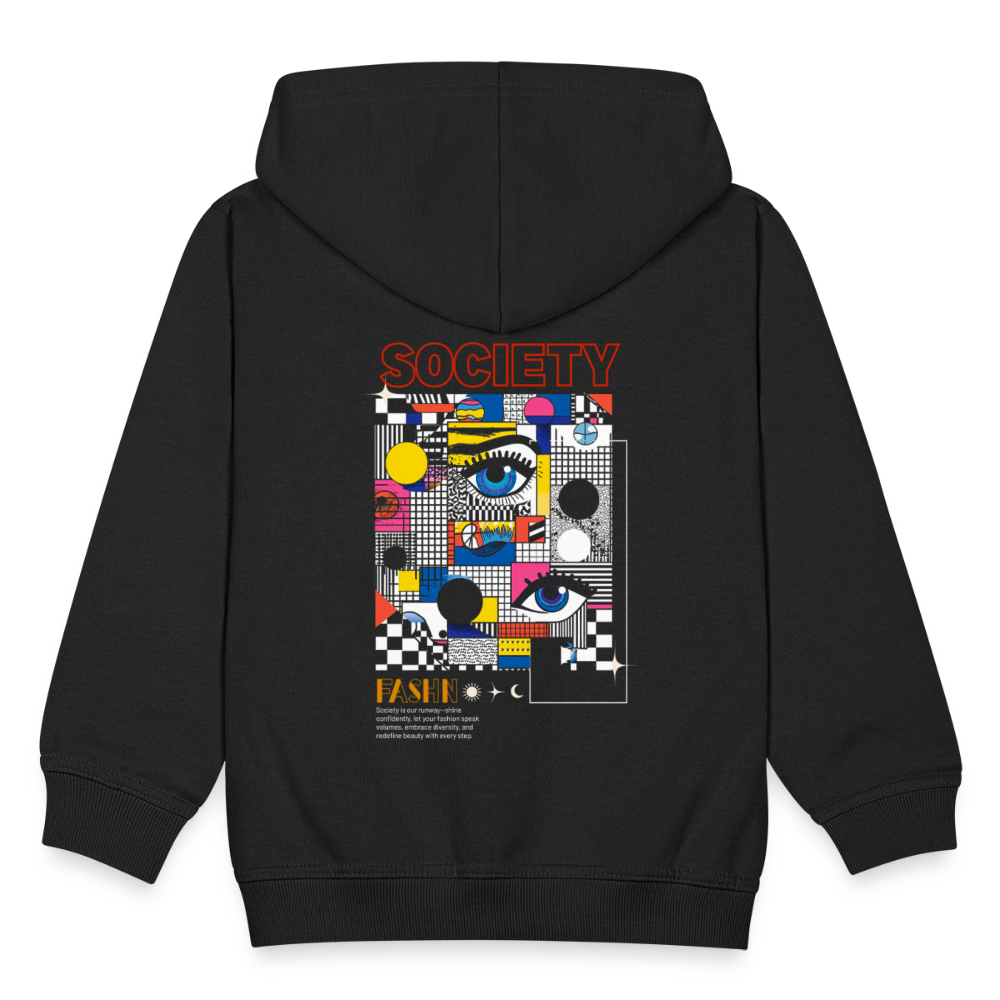 Shennong, Augen, 1st | Kinder Zip Hoodie - Schwarz