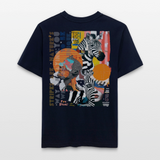 Aresia, Zebra, 1st | Essential, Relaxed Fit Unisex Bio T-Shirt - Navy