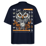 Marid, Eule, 1st | Blaster, Oversize Bio T-Shirt, Unisex - Navy