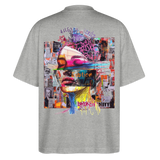 Callistara, Frau, 1st | Blaster, Oversize Bio T-Shirt, Unisex - Grau meliert