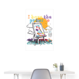 Noctharius, Malen, 1st | Poster 60x90 cm - Weiß