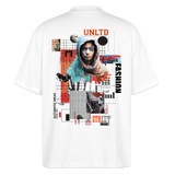 Celestrion, Cyborg, 1st | Blaster, Oversize Bio T-Shirt, Unisex - Weiß